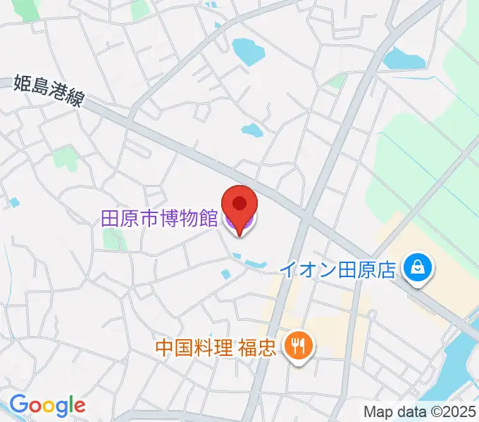 田原市博物館の地図