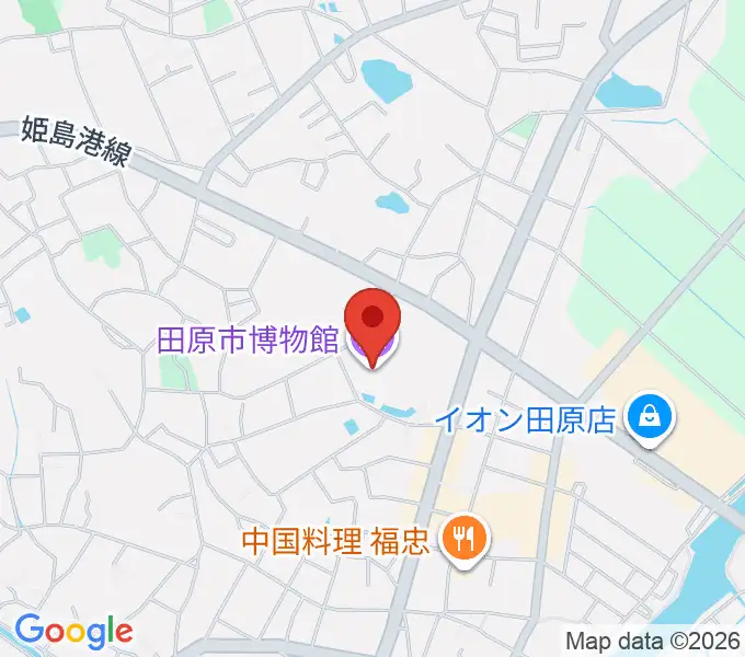 田原市博物館の地図