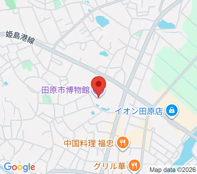 田原市博物館の地図