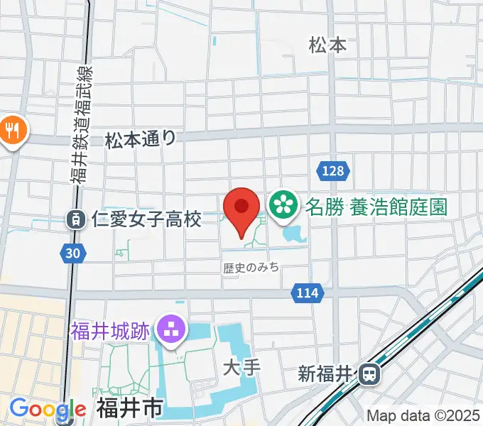 福井市立郷土歴史博物館の地図