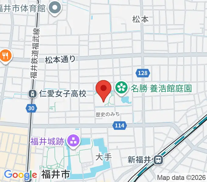 福井市立郷土歴史博物館の地図