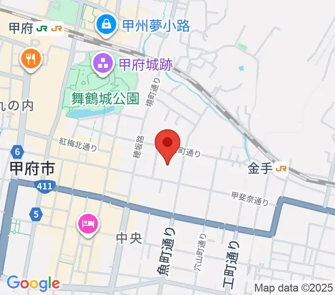 山梨中銀金融資料館の地図
