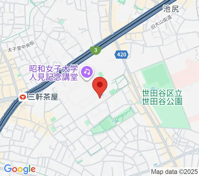 昭和女子大学光葉博物館の地図