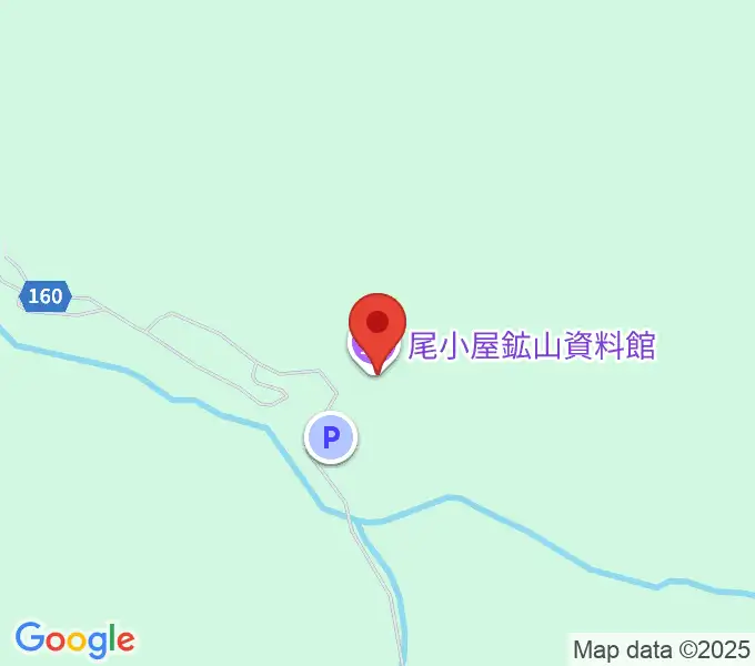 尾小屋鉱山資料館の地図