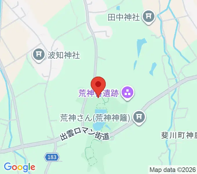 荒神谷博物館の地図