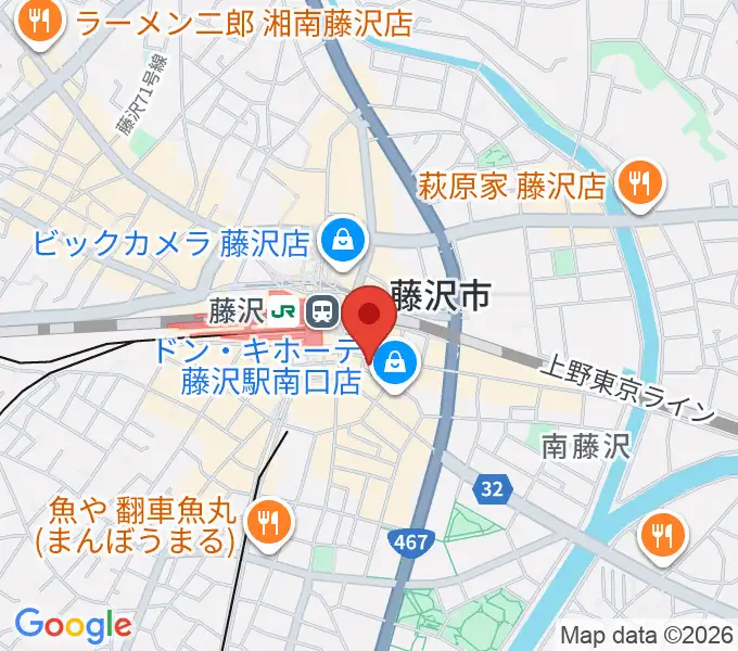 TOKYO BEACH STUDIO 湘南藤沢の地図