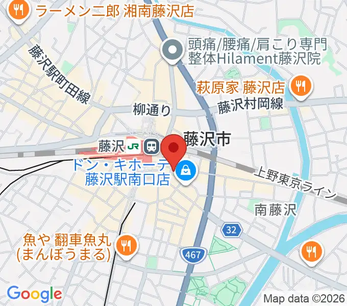 TOKYO BEACH STUDIO 湘南藤沢の地図