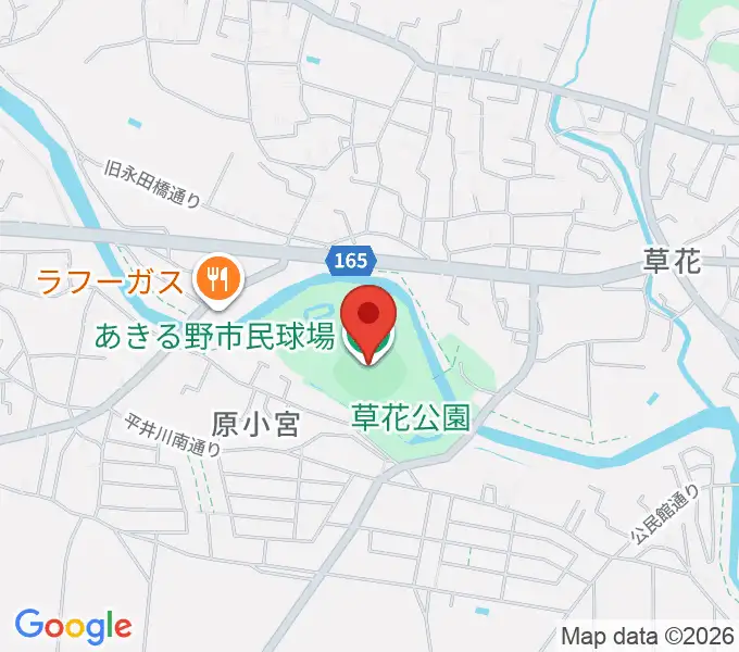 内田電気商会グリーンフィールド草花の地図