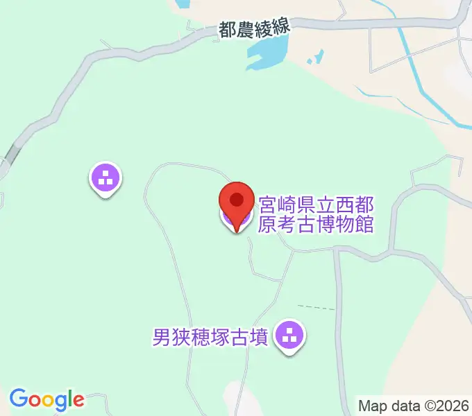 宮崎県立西都原考古博物館の地図