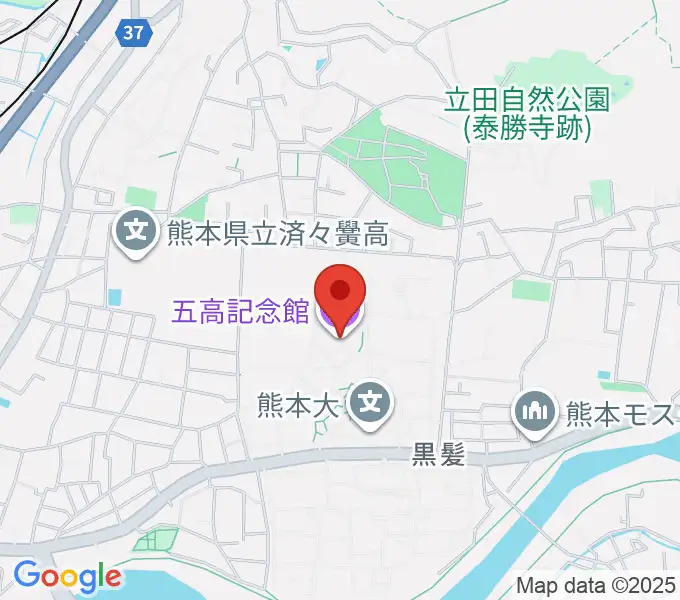 熊本大学五高記念館の地図