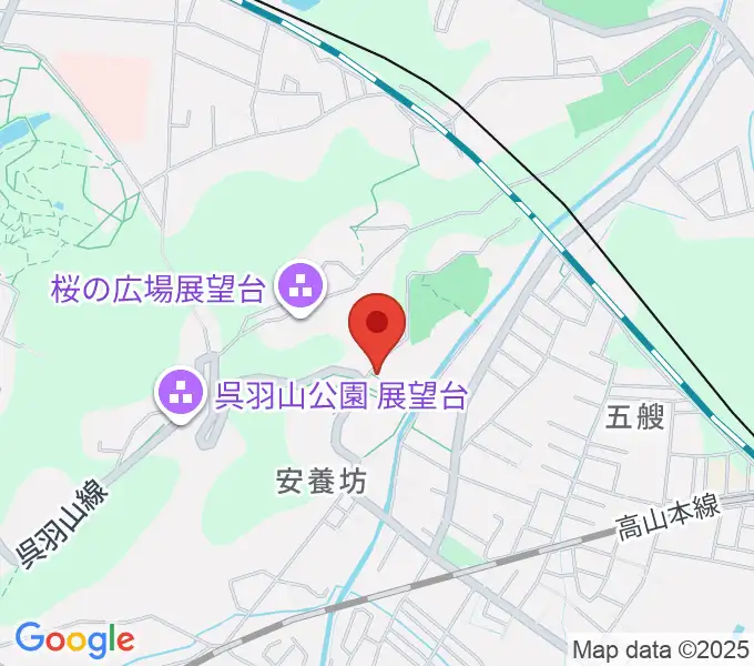 富山市民俗民芸村の地図