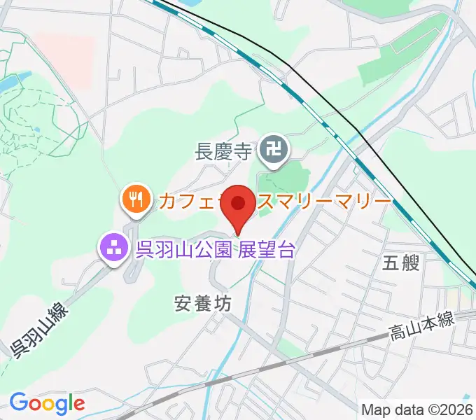 富山市民俗民芸村の地図