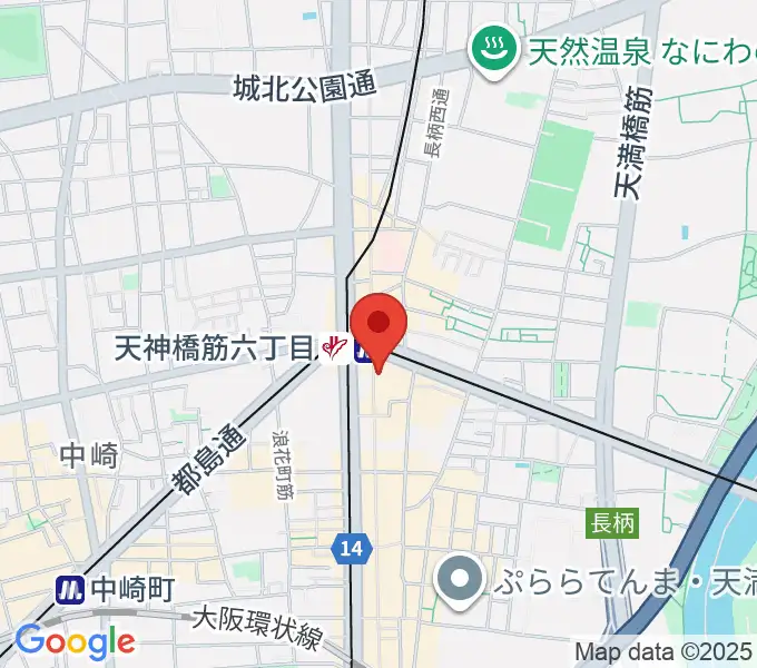 大阪くらしの今昔館の地図