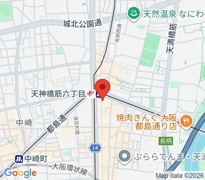 大阪くらしの今昔館の地図