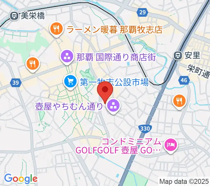 那覇市立壺屋焼物博物館の地図