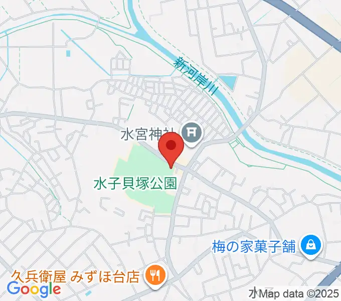 水子貝塚資料館の地図