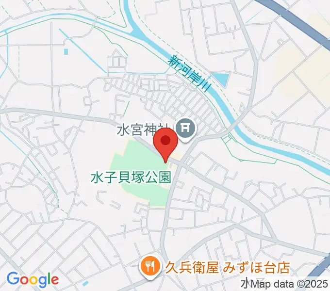 水子貝塚資料館の地図