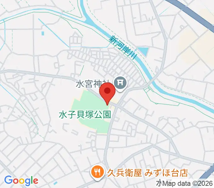 水子貝塚資料館の地図