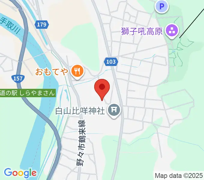 白山比咩神社宝物館の地図
