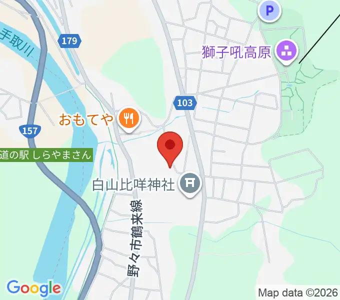 白山比咩神社宝物館の地図