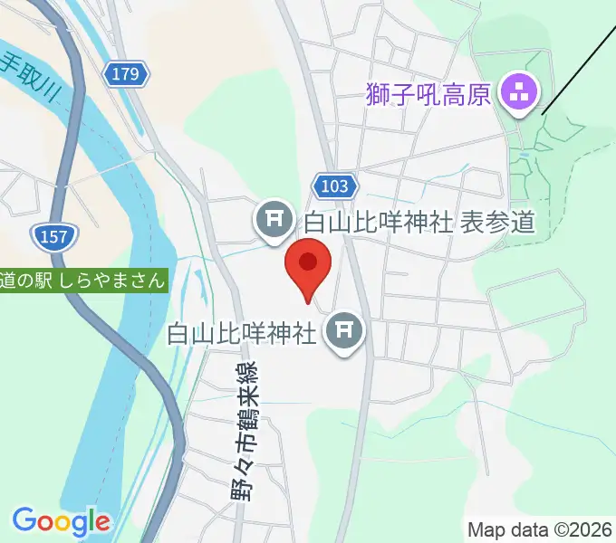 白山比咩神社宝物館の地図