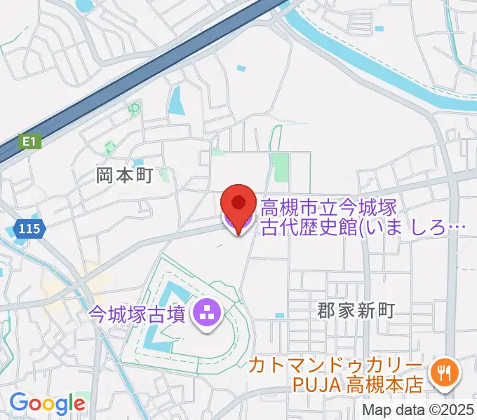 今城塚古代歴史館の地図