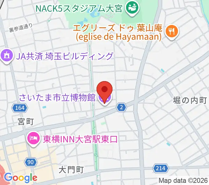 さいたま市立博物館の地図