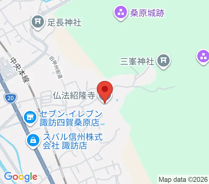 仏法紹隆寺宝物殿の地図