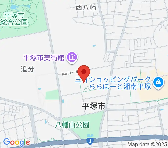 平塚市博物館の地図