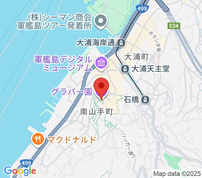 グラバー園の地図