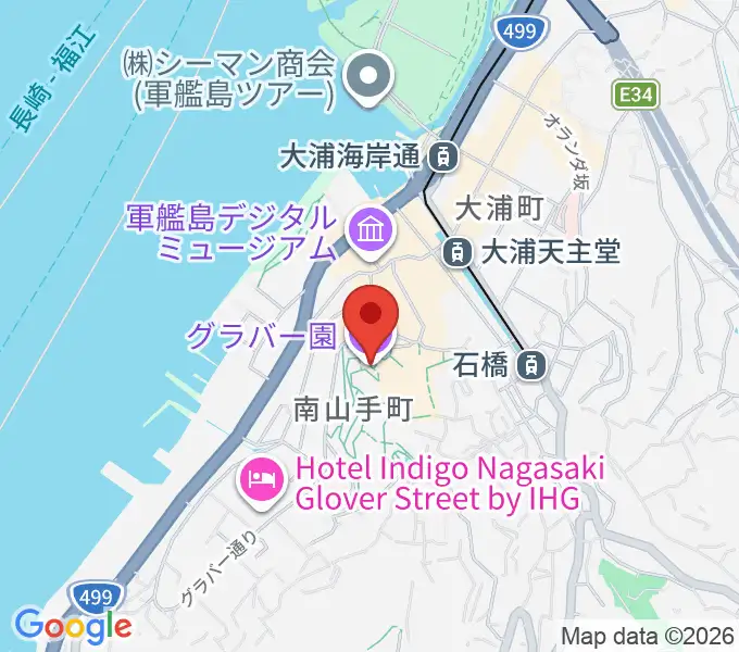 グラバー園の地図