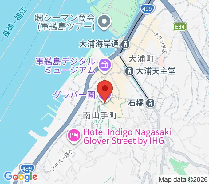 グラバー園の地図