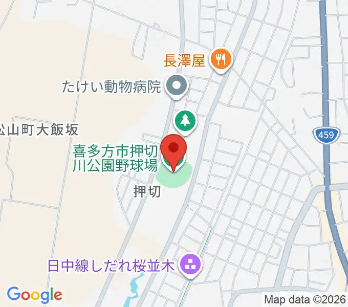 押切川公園レゾナック野球場の地図