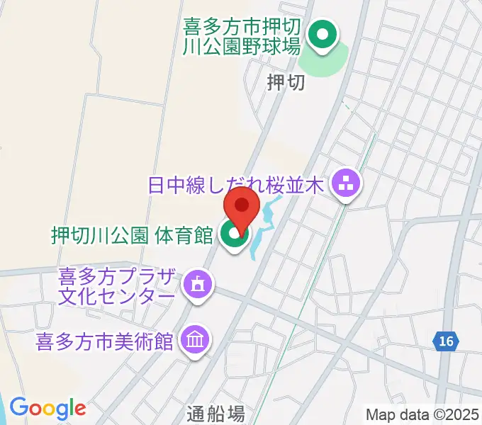 押切川公園レゾナック体育館の地図