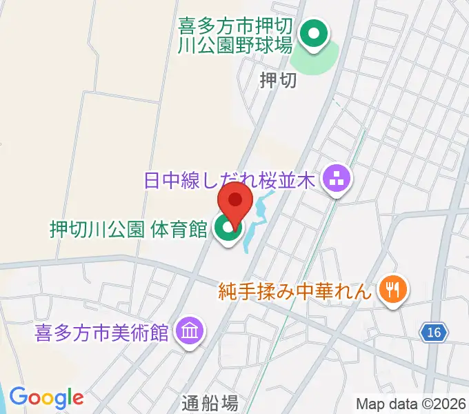 押切川公園レゾナック体育館の地図