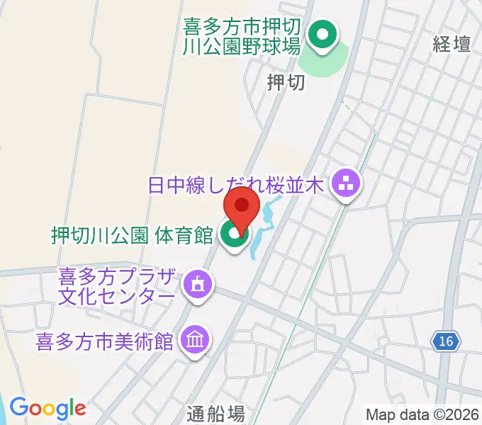 押切川公園レゾナック体育館の地図