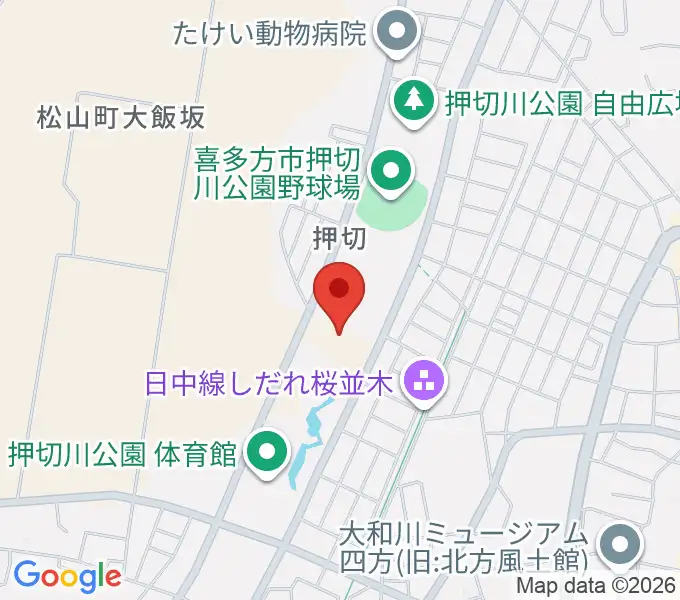 押切川公園レゾナックスポーツ広場の地図