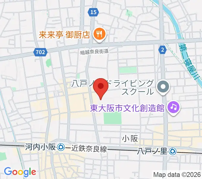 大阪商業大学商業史博物館の地図
