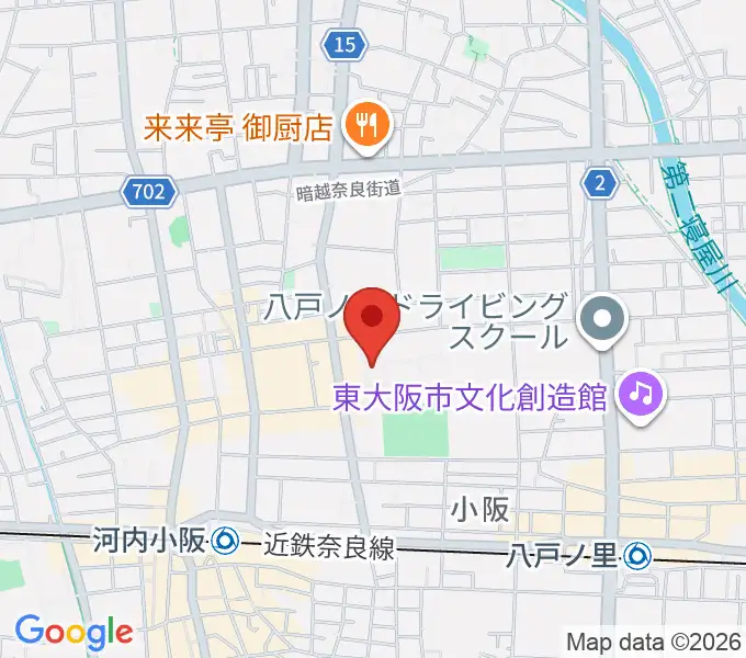大阪商業大学商業史博物館の地図