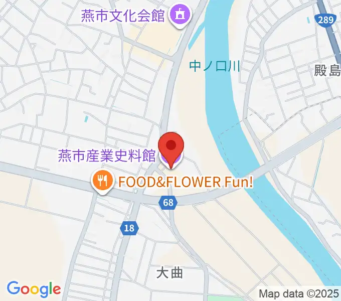 燕市産業史料館の地図