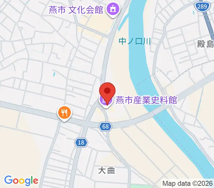 燕市産業史料館の地図
