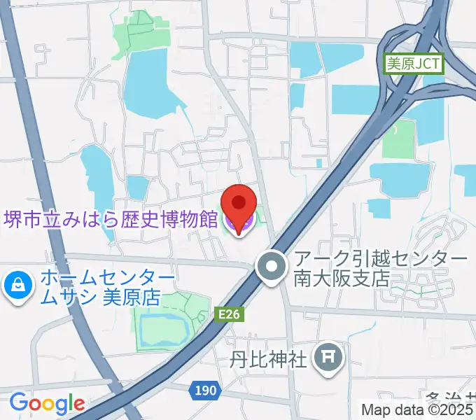 堺市立みはら歴史博物館の地図