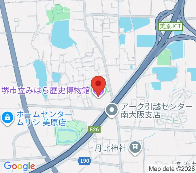 堺市立みはら歴史博物館の地図