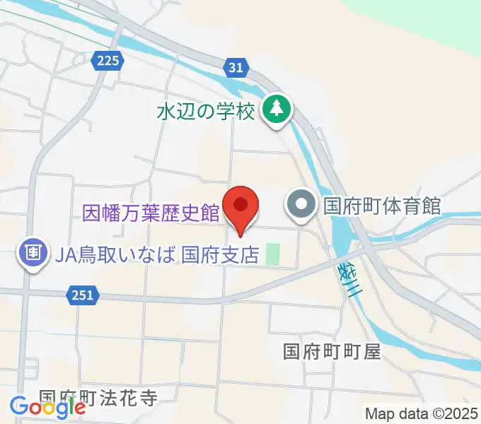 鳥取市因幡万葉歴史館の地図