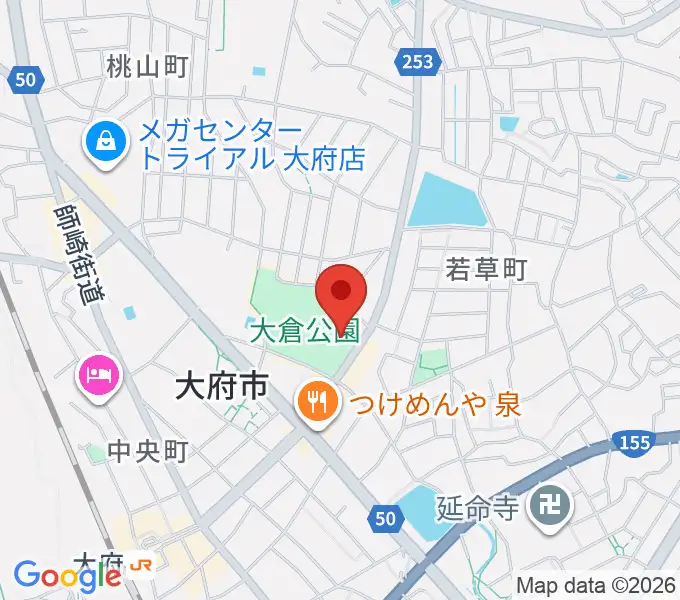 大府市歴史民俗資料館の地図