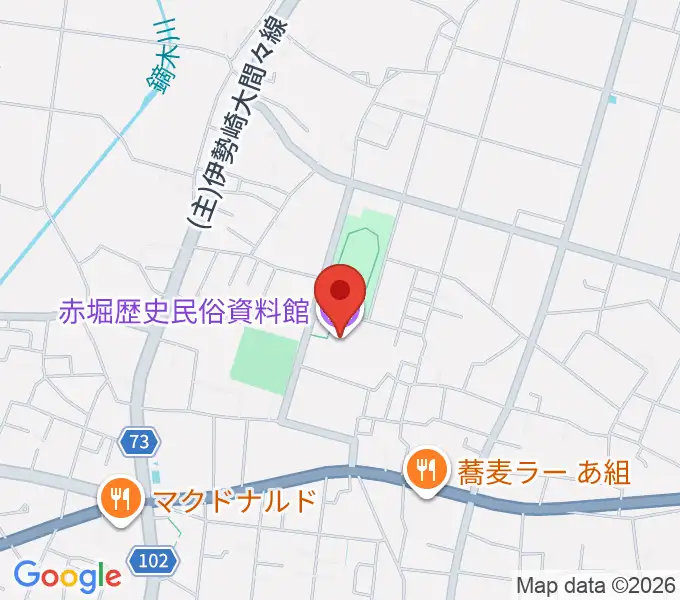 赤堀歴史民俗資料館の地図