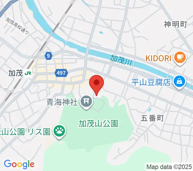 加茂市民俗資料館の地図