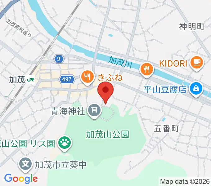 加茂市民俗資料館の地図