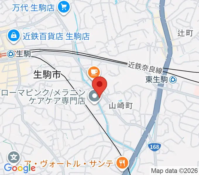 生駒ふるさとミュージアムの地図