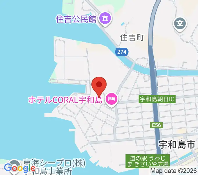 宇和島市立歴史資料館の地図